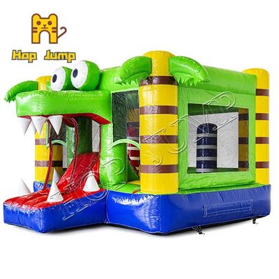 I buttafuori variopinti di Inflatables dei bambini fortificano la Camera 4 Mini Bounce Crocodile Design di cucitura