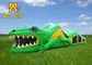 Verde gonfiabile dei bambini combinati rimbalzante animali gonfiabili del castello del trampolino del PVC